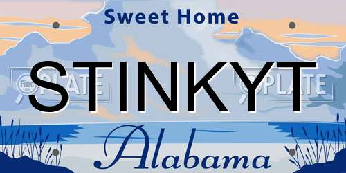 STINKYT Alabama License Plate