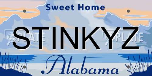 STINKYZ Alabama License Plate