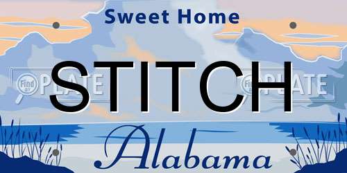 STITCH Alabama License Plate