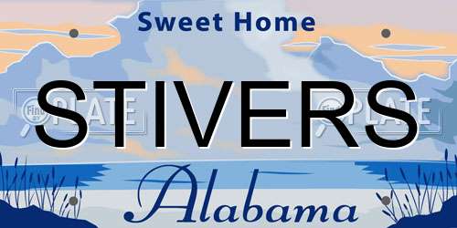 STIVERS Alabama License Plate