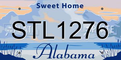 STL1276 Alabama License Plate
