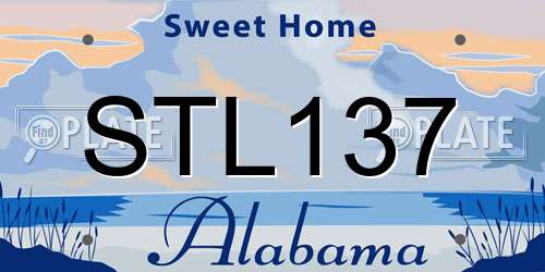 STL137 Alabama License Plate