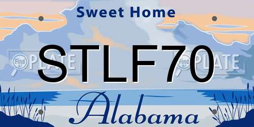 STLF70 Alabama License Plate
