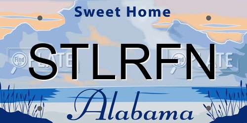 STLRFN Alabama License Plate