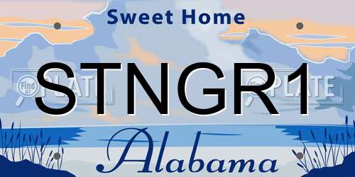 STNGR1 Alabama License Plate