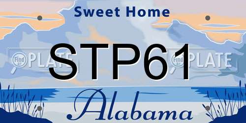 STP61 Alabama License Plate