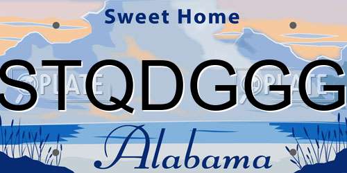 STQDGGG Alabama License Plate