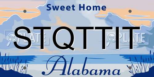 STQTTIT Alabama License Plate