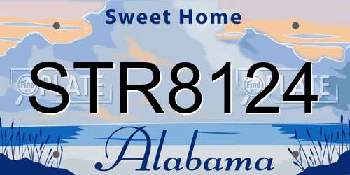 STR8124 Alabama License Plate