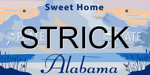 STRICK Alabama License Plate