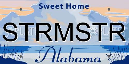 STRMSTR Alabama License Plate