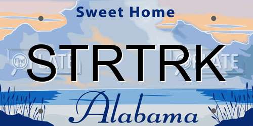 STRTRK Alabama License Plate