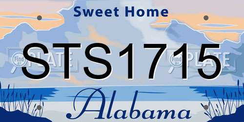 STS1715 Alabama License Plate
