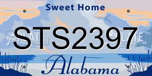 STS2397 Alabama License Plate