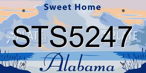 STS5247 Alabama License Plate