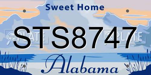 STS8747 Alabama License Plate