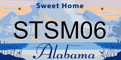 STSM06 Alabama License Plate