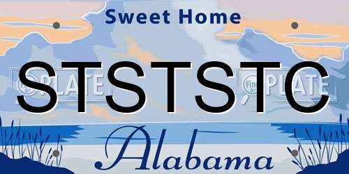 STSTSTC Alabama License Plate