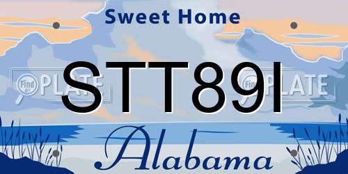 STT89I Alabama License Plate