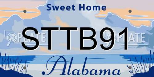 STTB91 Alabama License Plate