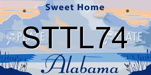 STTL74 Alabama License Plate