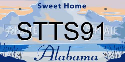 STTS91 Alabama License Plate