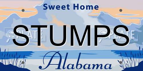 STUMPS Alabama License Plate