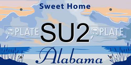 SU2 Alabama License Plate