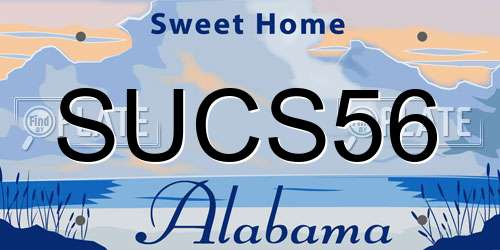 SUCS56 Alabama License Plate