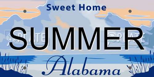 SUMMER Alabama License Plate