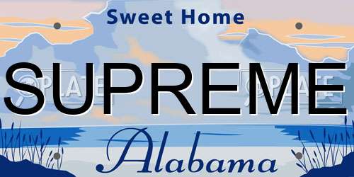 SUPREME Alabama License Plate