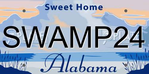 SWAMP24 Alabama License Plate
