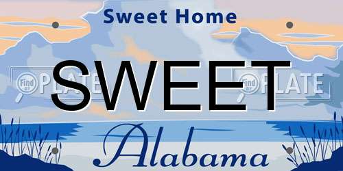 SWEET Alabama License Plate