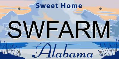SWFARM Alabama License Plate