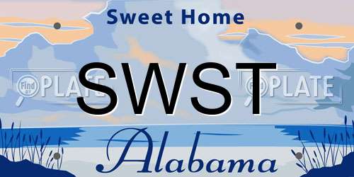 SWST Alabama License Plate