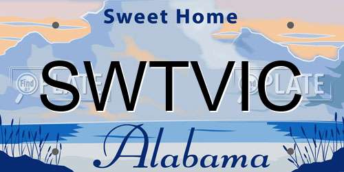 SWTVIC Alabama License Plate