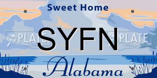 SYFN Alabama License Plate