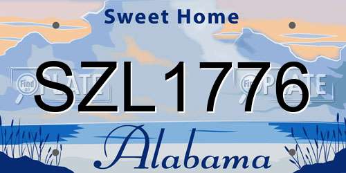 SZL1776 Alabama License Plate