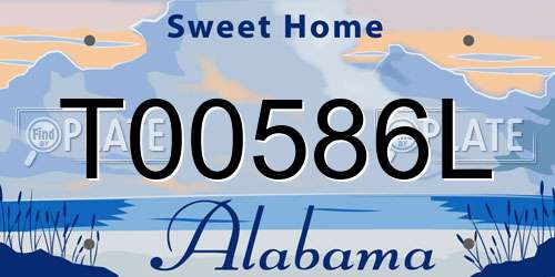 T00586L Alabama License Plate