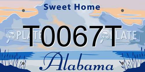 T0067T Alabama License Plate