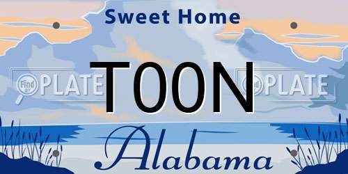 T00N Alabama License Plate