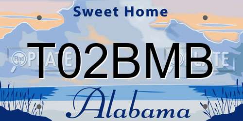 T02BMB Alabama License Plate