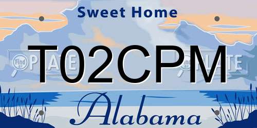 T02CPM Alabama License Plate