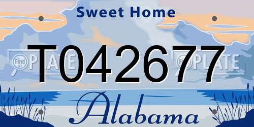 T042677 Alabama License Plate