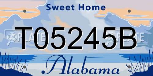T05245B Alabama License Plate