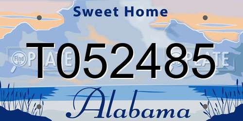 T052485 Alabama License Plate