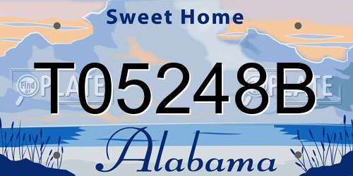 T05248B Alabama License Plate
