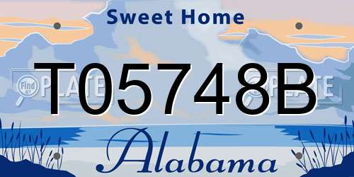 T05748B Alabama License Plate