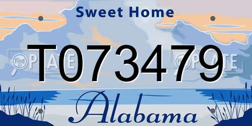 T073479 Alabama License Plate
