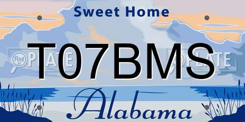 T07BMS Alabama License Plate